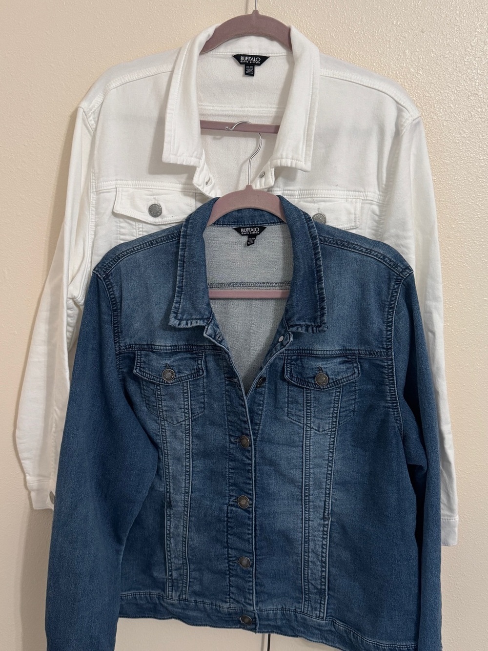 Buffalo David Bitton White and Blue French terri Denim Jacket Duo